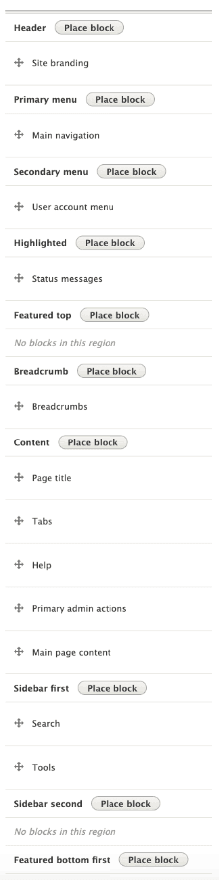 regions
